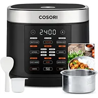 COSORI Rice Cooker 10 Cup Uncooked Rice Maker with 18 Cooking Functions Stainless Steel Steamer