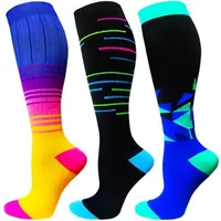 5PC Socks Hosiery NEW Compression Stockings Running Socks 2030 Mmhg Women Men Sports Socks for Marathon Cycling Football Soccer Varicose Veins Z0221