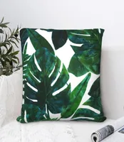 Pillow Case Palm Monstera Bohemian Illustration Square Pillowcase Cushion Cover Decorative Polyester Throw For Home8684600