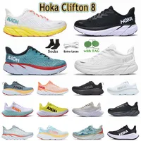 Hoka Bondi 8 Running Shoes Hokas One Carbon X 2 Blanc de Blanc Triple Black White Harbor Mist Lunar Rock Amber Yellow Women Mens Lightwe XSS