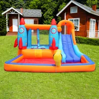 Oxford Fabric Home Kids Outdoor Garden Use Inflatable Bounce Castle Bouncy House With Slide with blower free ship to your door