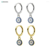 Dangle Earrings Kikichicc 2023 925 Sterling Silver Lucky Eye Blue Zircon CZ Drop Earring Crystal Luxury Piercing Jewelry Gift