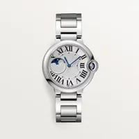 High-Quality Watch Luxury Mens Movement Designer Watches Moon Phase Steel Bracrlet Fashion Wristwatch Femelle Montreuse Jason007 33 mm 37 mm 42 mm avec bo￮te