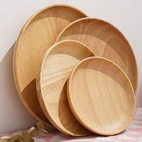 Teller hochwertige runde Form Holz Servierplatte Restaurant Tablett Obst Dessert Snack Küche Vorräte