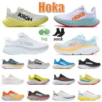 Hoka One Designer Running Shoes Hokas Bondi 8 Carbon X2 Clifton Sneakers Triple White Summer Song Blanc de Blanc Trainers Jogging Outdoo Jbe