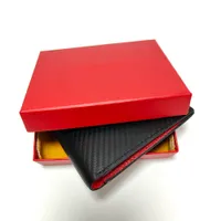 Fashion Mans Rosso Portafoglio Red Cropped Card Porta tascabile portatile Portante Cash Designer Pocket Designer Mini Borsa