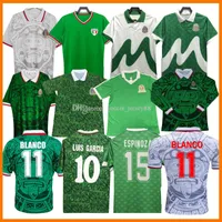 Blanco M￩xico Retro Soccer Jerseys 1986 1994 1995 1997 1998 Vintage Hernandez Campos H.Sanchez 1994 95 Jorge Uis Garcia Marquez Classic Jersey 1970 Camisa de futebol