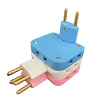 Plug Eu 3 Advoie de la bande de sortie Adaptateur électrique Multiprise 1 Convertir 3 Adaptateur rotatif de socket électrique 180 °