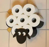 Sheep Decorative Toilet Roll Holder Paper Wall Mount Bathroom Iron Storage standing Ornaments 2107091858309