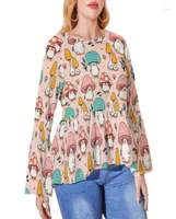 Women039s Tshirt Plus Size Cine Carney Fantasy Mushroom Pink Blue Art Funny Tshirts Tshirts Streetwear Shirt Graphic Top1894320