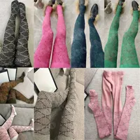 Bokstäver kvinnors leggings tights designer strumpor strumpor förtjockar vintern håller varma strumpbyxor för dam