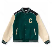 2023 Mens Designer Jacket Men Coats Flight Jacke Baseball Letter C Pu Leather Leather Pearl Clasp Fashion Men How Down Cardigan Shirt