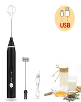 Egg Tools USB Electric Egg Whisk Automatic Handhold Foam Coffee Maker Egg Beater Cappuccino Frother Portable Kitchen Milk Cream To8859409