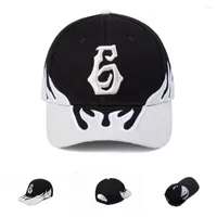 Top Caps İşlemeli Beyzbol Kapağı Hip-Hop Fashion Street Tide Marka Alev Ayarlanabilir Günlük Zirveli UNISEX HATS