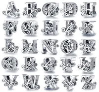 925 Sterling Zilver Charm 26 Harf Boncuk Fit Pandora Armband Voor Vouwen Modu DIY Sieraden Hediye6854741
