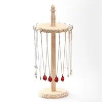 Creatieve houten kettingstandaard sieradendisplay met haken oorr ketting hangershouder rack sieraden opslag showcase259i