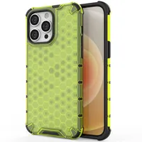 For iPhone Cell Phone Cases iPhone 14 ProMax Honeycomb Shaped Protective Shockproof Clear Cover