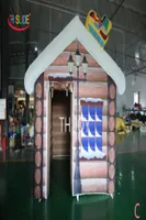 Delivery outdoor activities 3x3m oxford inflatable Santa grotto commercial use Christmas air blow up cabin house2145100