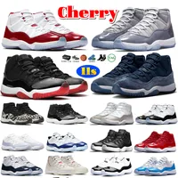 Jumpman 11 Zapatos de baloncesto 11 para zapatillas para hombres CHERRY DMP COOL GRIS BRED MEDIANNO MEJORNA Pure Violet Men Sneakers White Metallic