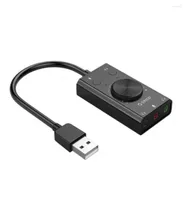 Externe USB Geluidskaart Stereo Mic Mic Aurnoto 35mm Audio Audio Jack Kabel Adattatore Schakelaar Volume Aanpassing Gratis Drive7190520