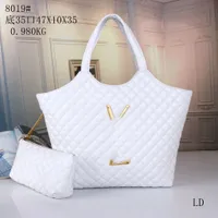 Designers Luxury Shoulder Bag Totes Purse Handbag Message Bags CLuth Brand Classic Crossbody Pu Damier With Wallet 47cm Shopping Large Size White