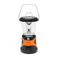 Lanterna di potenza ibrida a LED LUMENT OZARK TRAIL 1500 con batteria ricaricabile e cavo di alimentazione, bussola nera