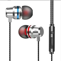 Wholesale earphones in ear wired headphone 3.5mm jack inear headphones with voice control and build-in mic for samsung s8 s9 plus earbuds headsets earphone pp package