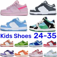 SB Low Dunks Designer Sneakers Dunke Baby Retro Black Panda Youth Trainers Toddler Infants First Walkers Triple Pink Blue Boy Girl