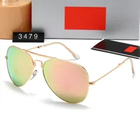 Faction Femmes Lunettes de soleil pour hommes Designer Sunglass Mens Sun Glass Metal Frame Luxury 7 couleurs Eyewear Occhiali Famosi Top Quality 3479