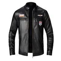 Fleece Jackets Mens Autumn Winter New Style Slim Leather Jacket Fashion Motorcykelrock Chaqueta Hombre 5 Storlek #LR3224P