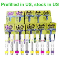 Prefilled Jeeter Juice Ceramic Coil Cartridge Glass Atomizer Vape Carts 0.8ml /1ml 510 Thread Thick Oil with Packaging Vaporizer 10 Colors Packing 100pcs