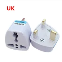 Power Plug Adapter White Universal US EU AU Converter to UK HK 3 Pin AC Travel Plug Charger Adapter Connector UK Plug Convertor R230222