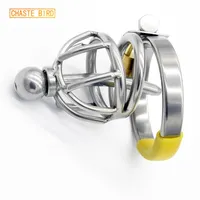 Chaste Bird Newstainless Steel Male Chastity Device With Catheter cock Cage virginity Lock penis Ring penis Lock cock Ring A099 Y190706289N