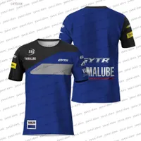 2023 Camisetas deportivas de la ropa de manga corta Motocicleta Azul Summer Rápido Dry Breatable No Fade Jerseys Moto para Yamaha Gytr Factory Racing Team