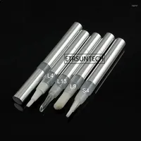 Speicherflaschen 3ml Silber -Twiststifte leerer Lipgloss Stift mit Pinselspitze Kosmetische Behälter Applikatoren F1846