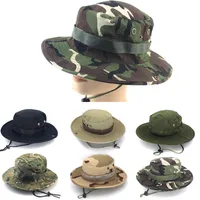 Designer Tactical Bucket Hat Hat Camouflage Jungle Cap para adultos para adultos Momens feminino Cowboy Boonie Chapé