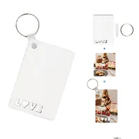Keychains Lanyards DIY Blank Sublimation Keychain Pendant MDF 양면 열전달 사역 키링 생일 선물 75X DHDI5