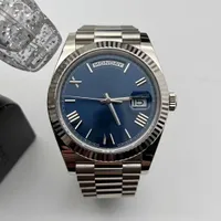Men's Watch Cal.2823 40 mm impermeable 50m M228239 Azul Dial Romano Digital Digital Dise￱ador Autom￡tico Borbo de regalo Caja original