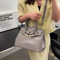 Designers Handbags Herme Birkins Designer Bags Advanced Crocodile Pattern Big for Women 2022 Summer New Fashion Portable Versatile Crossbody J8RH
