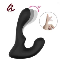 HIMALL 2 9 Mode 30 Degree Rotating Vibration Male Prostate Massager G-Spot Stimulate Vibrator Butt Plugs Anal Sex Toys For Men Y1892803234e