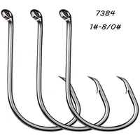 200st Lot 1# -8 0# 7384 Crank Hook High Carbon Steel Tads Fishing Hooks Pesca Tackle Accessories A001342H
