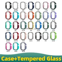 Port Case Protector Protector Colorfle Protective Shell Watch Cover con vidrio para Apple Watch Smart Watch Case 40 mm 42 mm 41 mm 45 mm 49 mm 44 mm