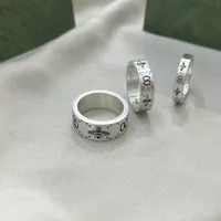Luxurys diseñadores anillos de plata anillos de plata para mujeres hombres simplicidad vintage patrón de abeja joyería playa de fiesta informal