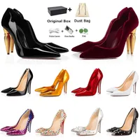2023 women luxury dress shoes designer high heels red bottom sandals leather rivet black peep-toes womens lady sexy fashion party wedding platform sandal 35-42