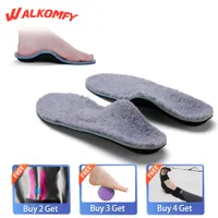 إكسسوارات أجزاء الأحذية Walkomfy Winter Warm Arch Support Insoles Men Women Intric Intic Insole Shoe Insert for Att Feal Foot Plantal Litmitis Cheel Pain 230223