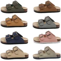 Designer de chinelos de luxo BirkinStocks Sandals in Summer Boken pode brincar com sandálias de cortiça e chinelos de sapatos-filho-filho