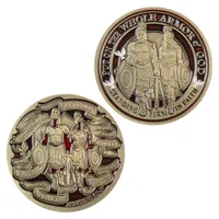 Biliboys zetten de hele pantser van God Bronze PLATED munten Souvenirs en geschenken Herdenkingsmunt Home Decorations Christian Coin