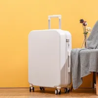 Walizki 20 -calowe walizka podróżna Zestaw bagaż ABS z kołami Rolling Trolley Case Pink duża pojemność 230223