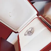 Luxe designer ring diamant belofte ring zilveren verloving trouwringen voor vrouwen sieraden maat 5-9