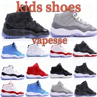 Kiraz Çocuk Ayakkabı 11s Black Boys gri spor ayakkabı 11 J Tasarımcı Basketbol Eğitmenleri Bebek Çocuk Gençlik yürümeye başlayan çocuk bebekler çocuk erkek kız büyük sp9aqm#